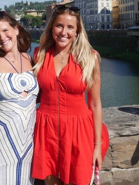 Anthropologie Red Tommie Mini Shirtdress